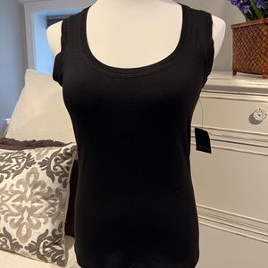 Tahari Black Knit Tank Top